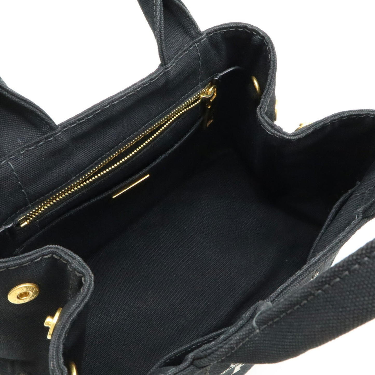 Prada Canapa, Black, Canvas, tote