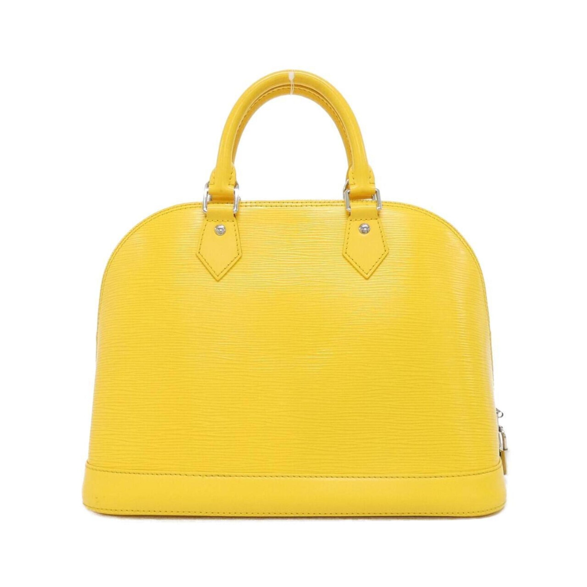 Louis Vuitton Alma, Yellow, Leather, handbag