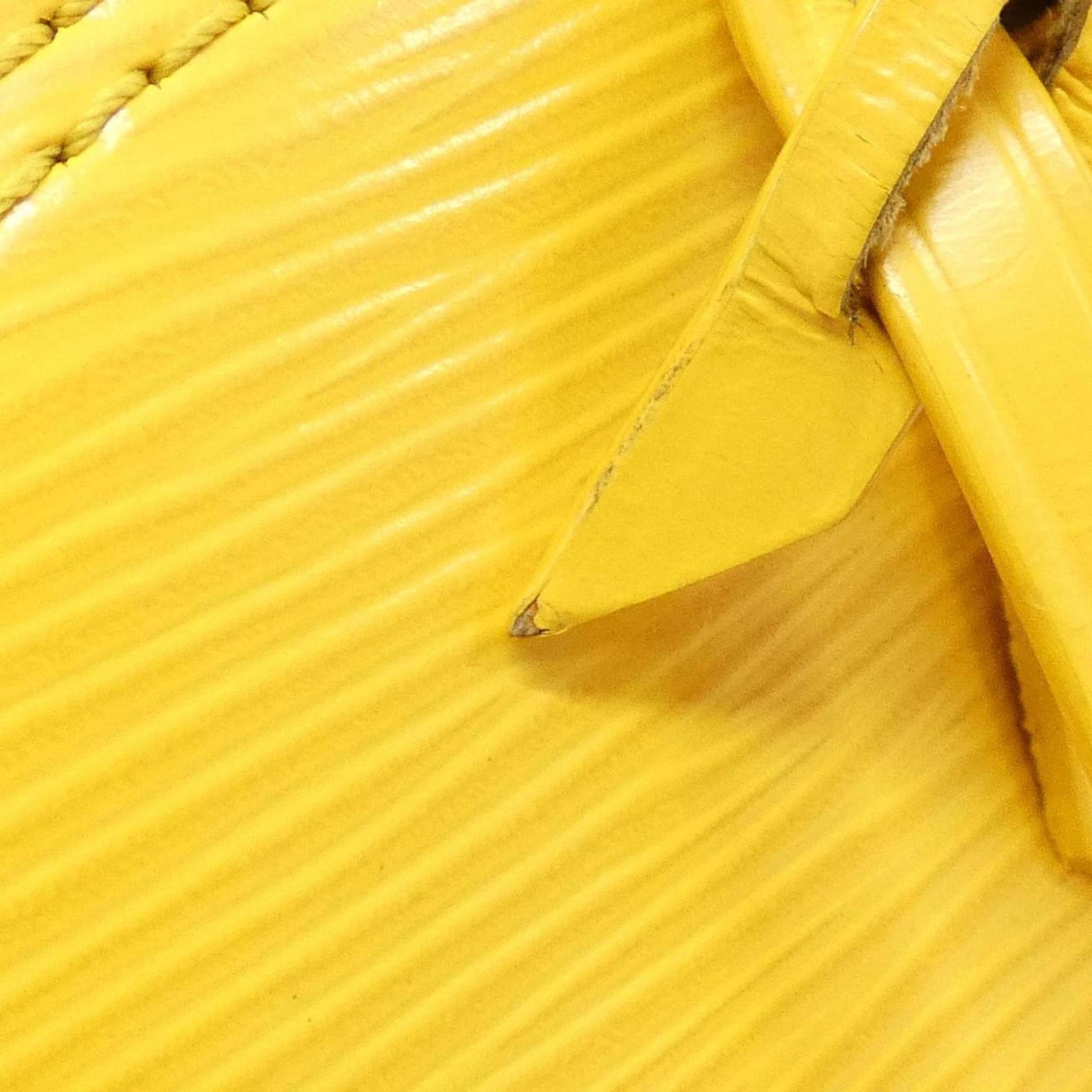 Louis Vuitton Alma, Yellow, Leather, handbag