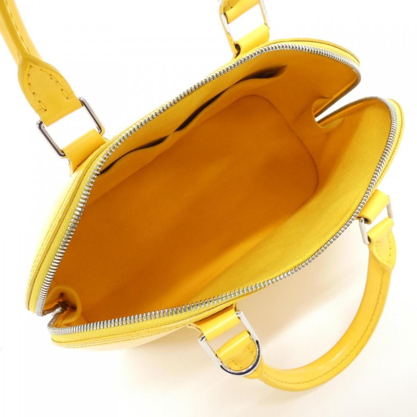 Louis Vuitton Alma, Yellow, Leather, handbag