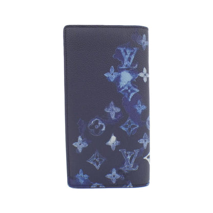 Louis Vuitton Portefeuille Brazza, Navy, Canvas, wallet