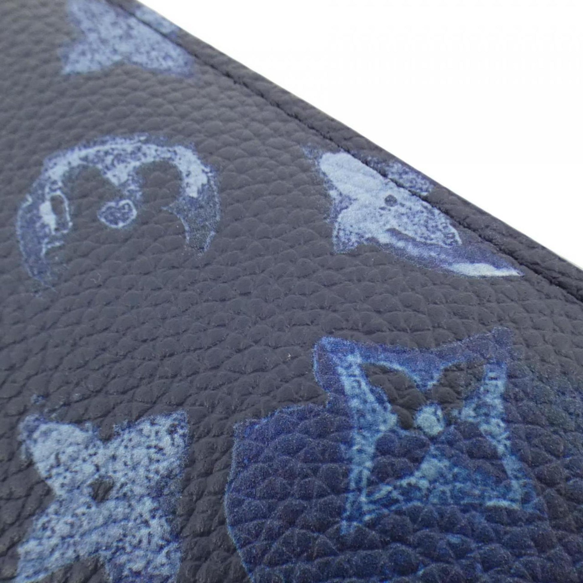 Louis Vuitton Portefeuille Brazza, Navy, Canvas, wallet