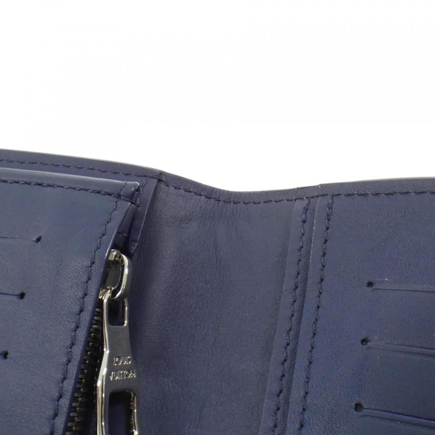 Louis Vuitton Portefeuille Brazza, Navy, Canvas, wallet