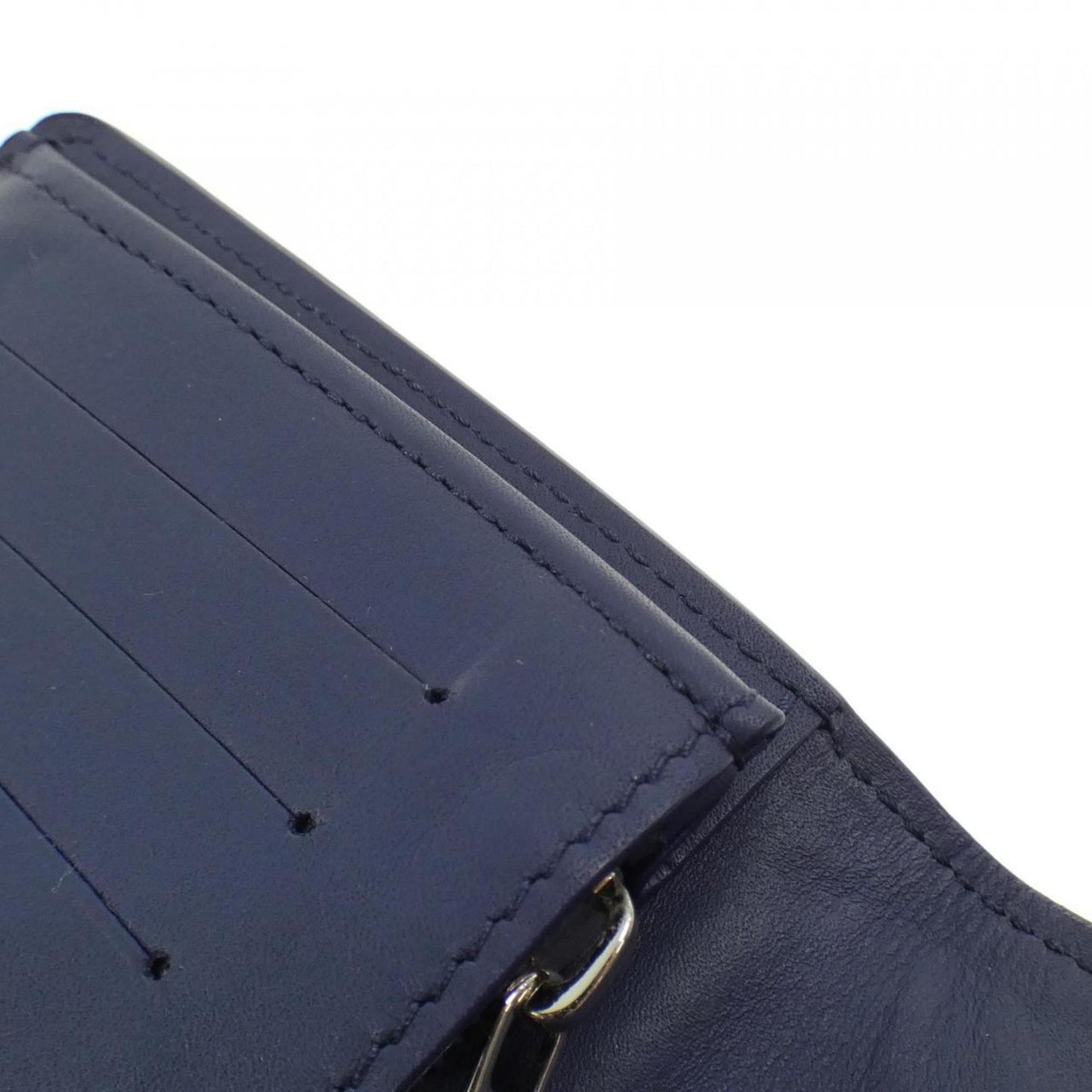 Louis Vuitton Portefeuille Brazza, Navy, Canvas, wallet