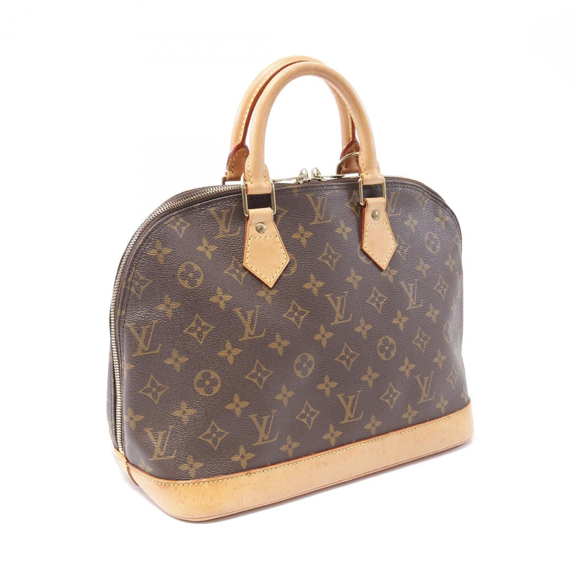 Louis Vuitton Alma, Brown, Canvas, handbag