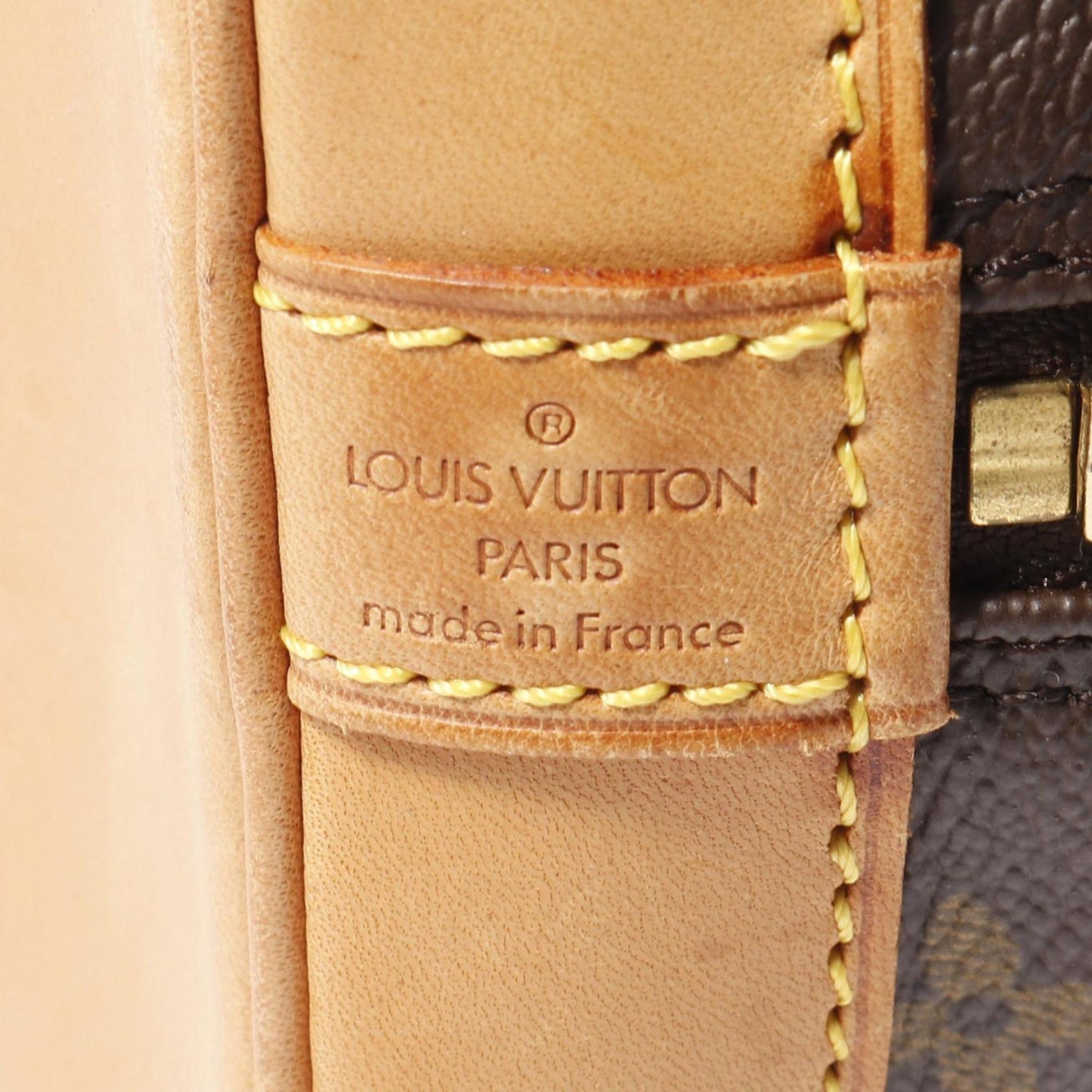 Louis Vuitton Alma, Brown, Canvas, handbag