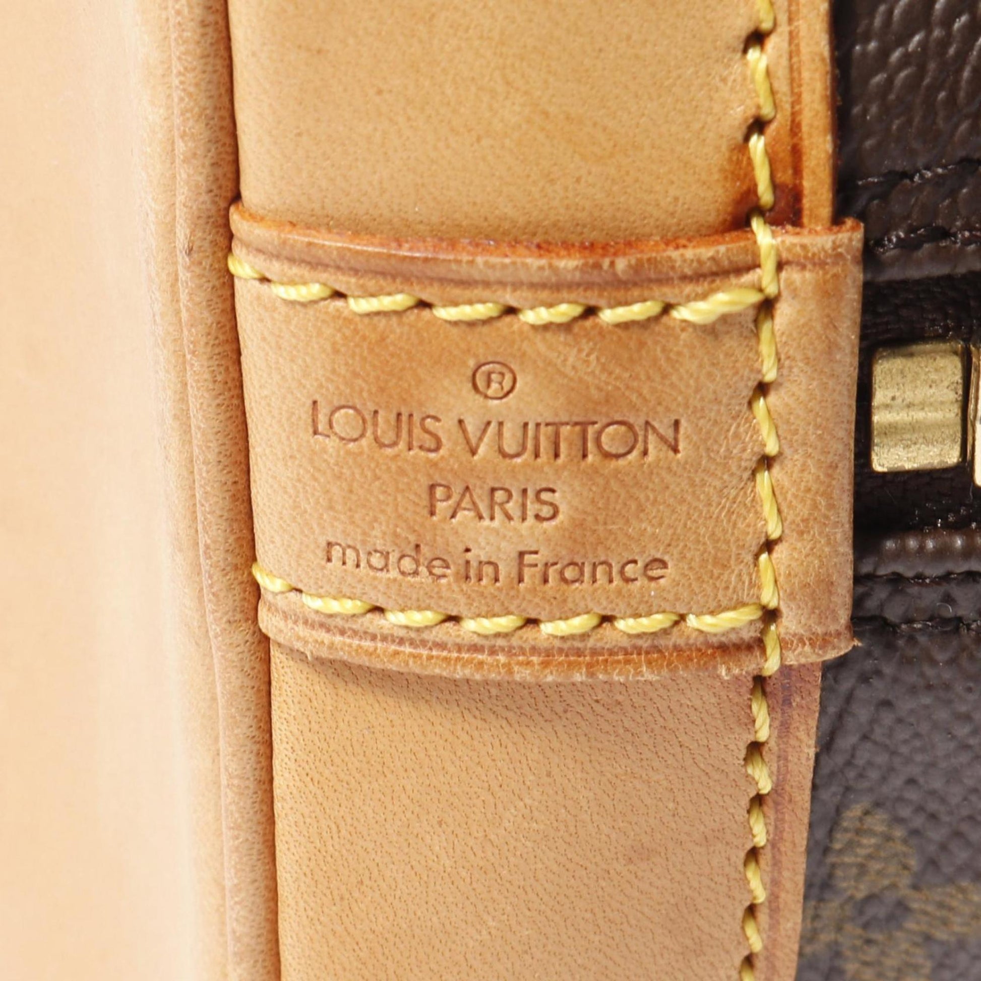 Louis Vuitton Alma, Brown, Canvas, handbag
