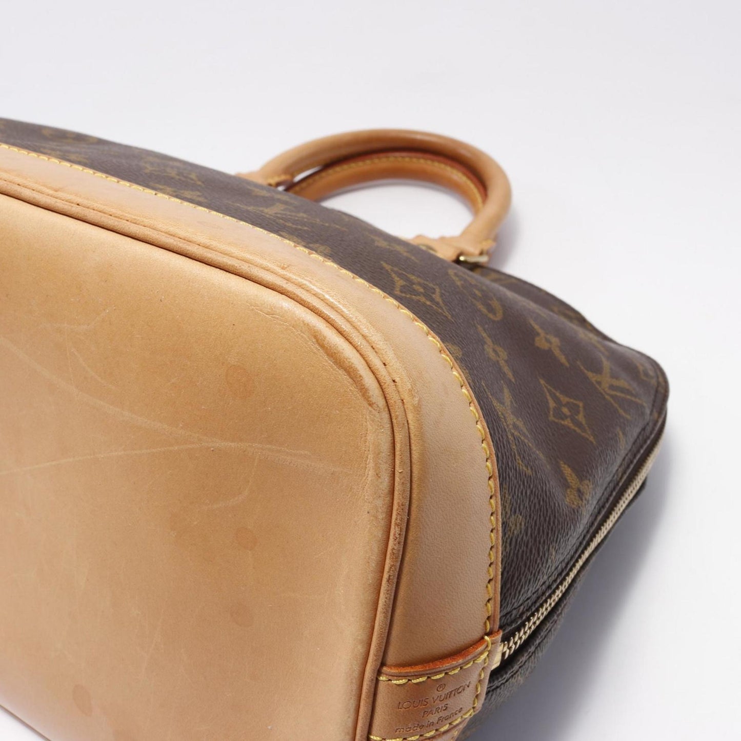 Louis Vuitton Alma, Brown, Canvas, handbag