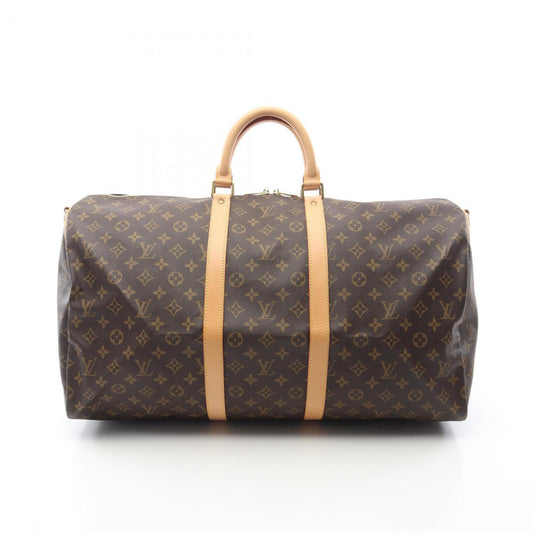 Louis Vuitton Keepall 55, Brown, Canvas, travel