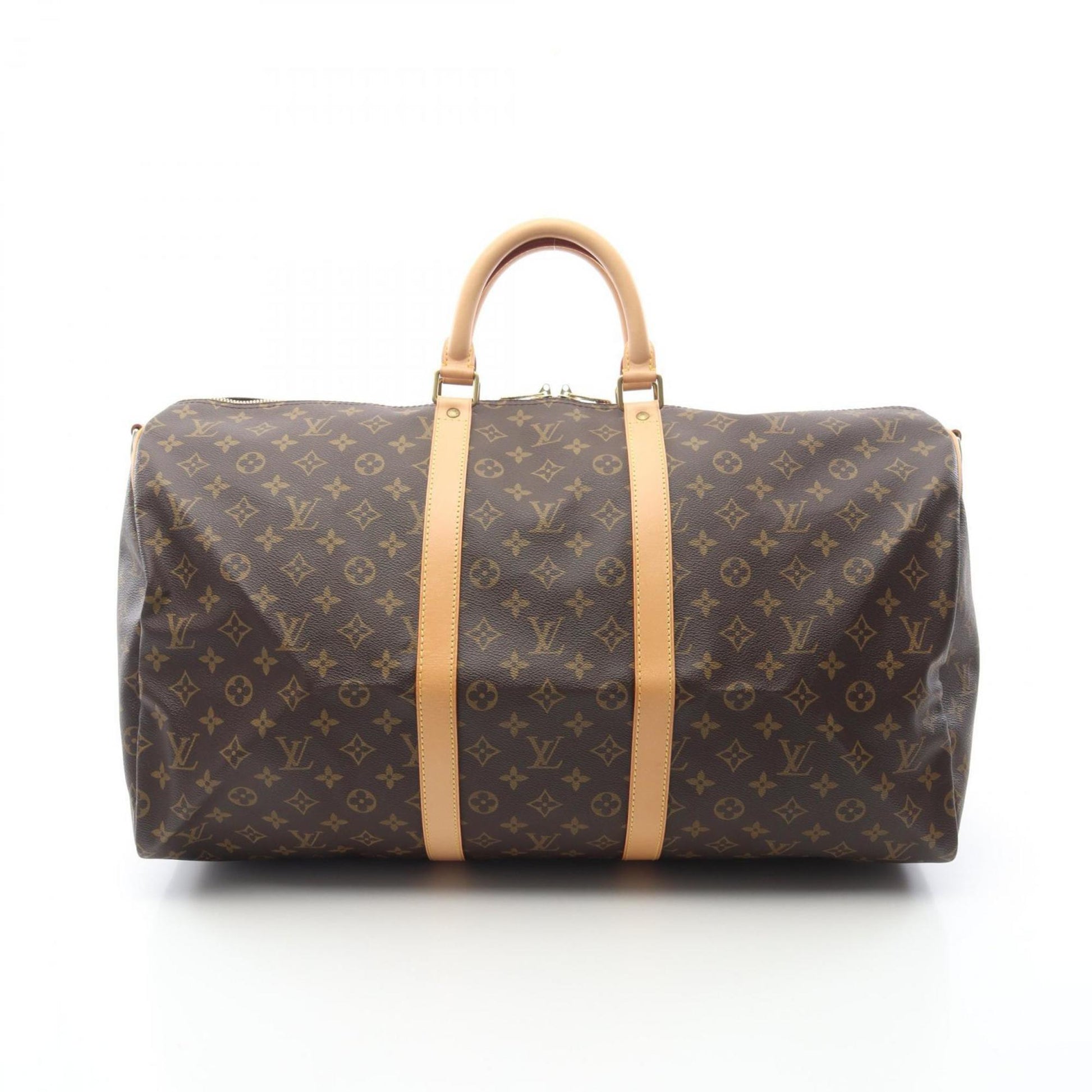 Louis Vuitton Keepall 55, Brown, Canvas, travel