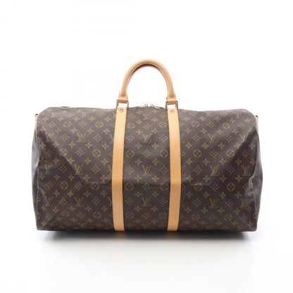 Louis Vuitton Keepall 55, Brown, Canvas, travel