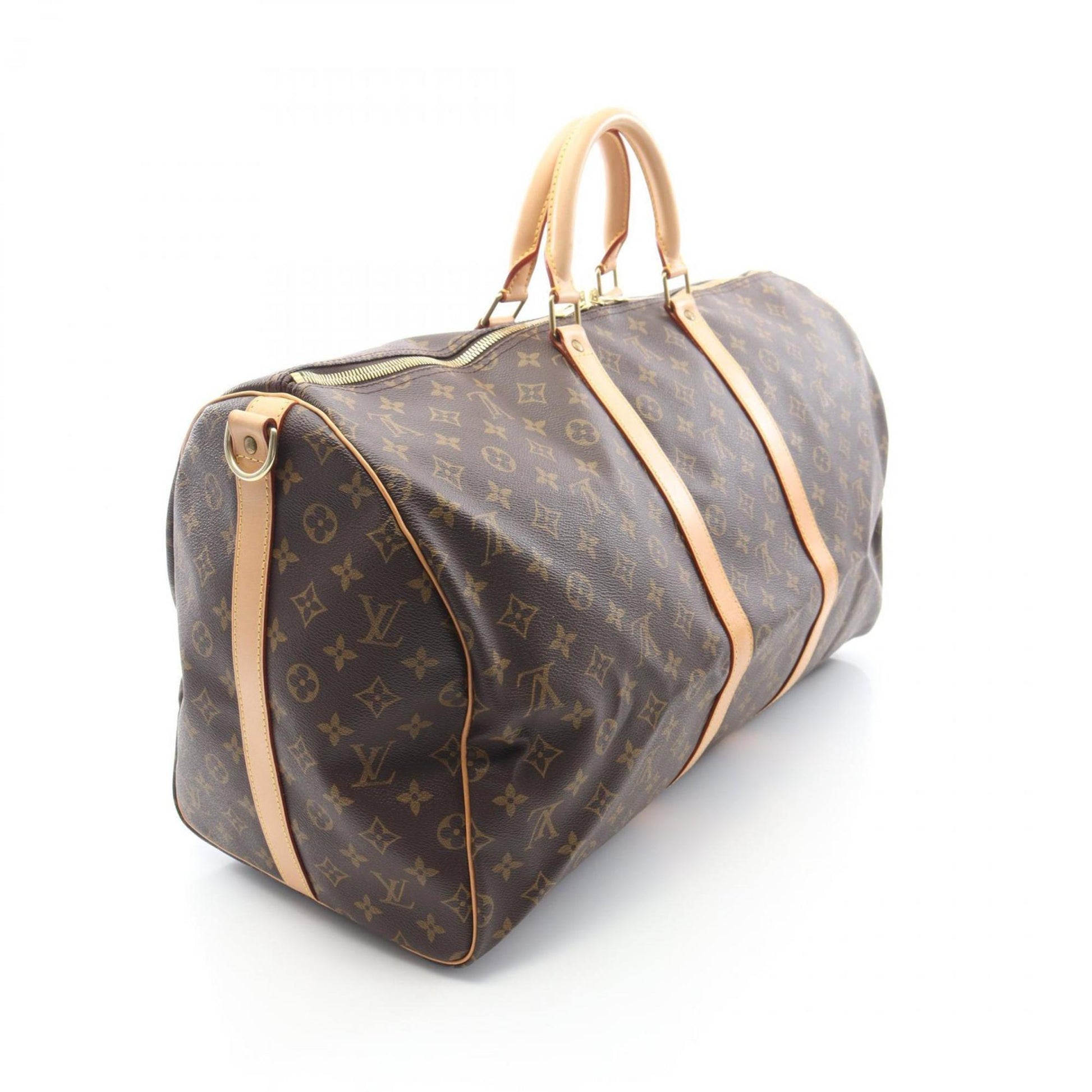 Louis Vuitton Keepall 55, Brown, Canvas, travel