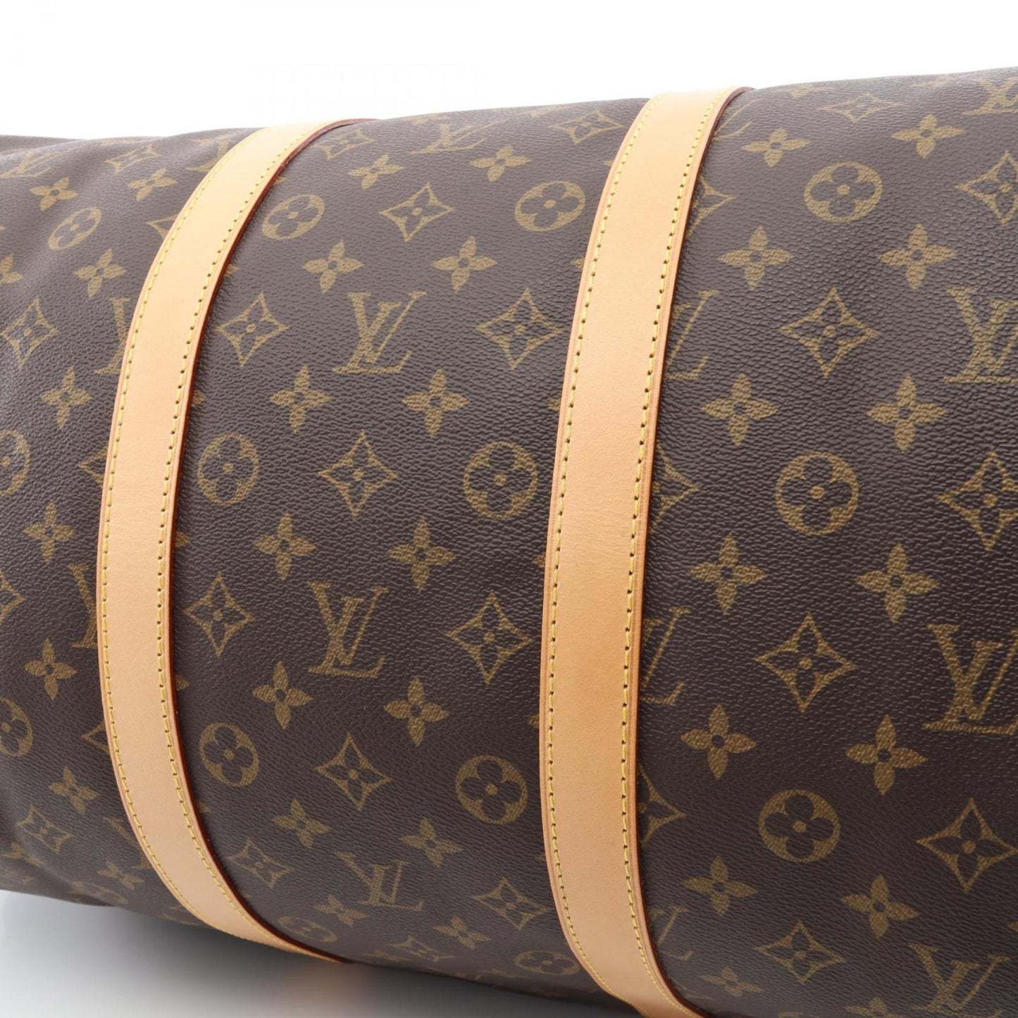 Louis Vuitton Keepall 55, Brown, Canvas, travel