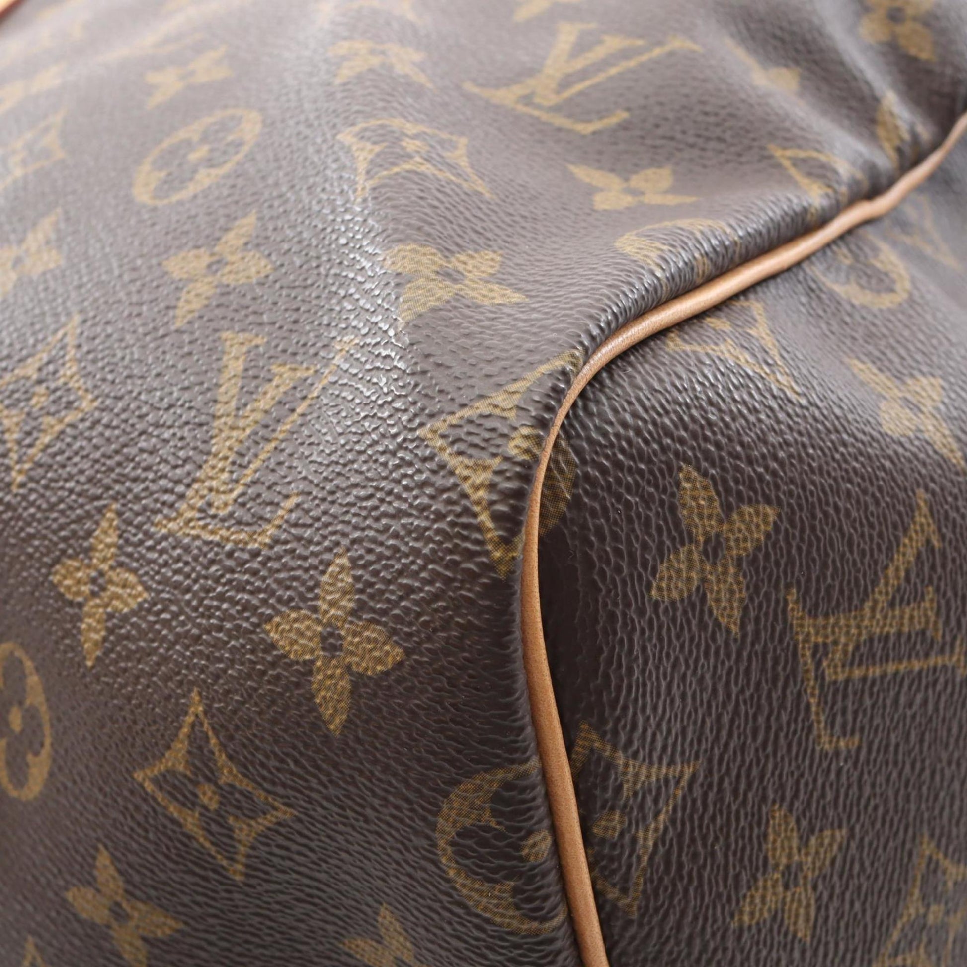 Louis Vuitton Keepall 55, Brown, Canvas, travel
