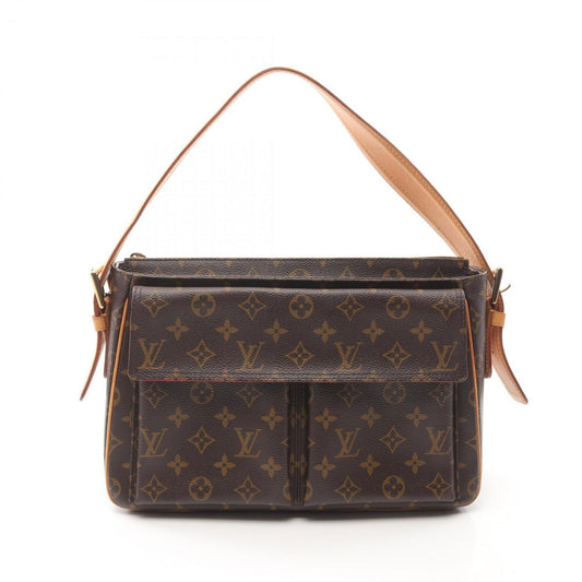 Louis Vuitton Viva Cité, Brown, "CANVAS, LEATHER", shoulder