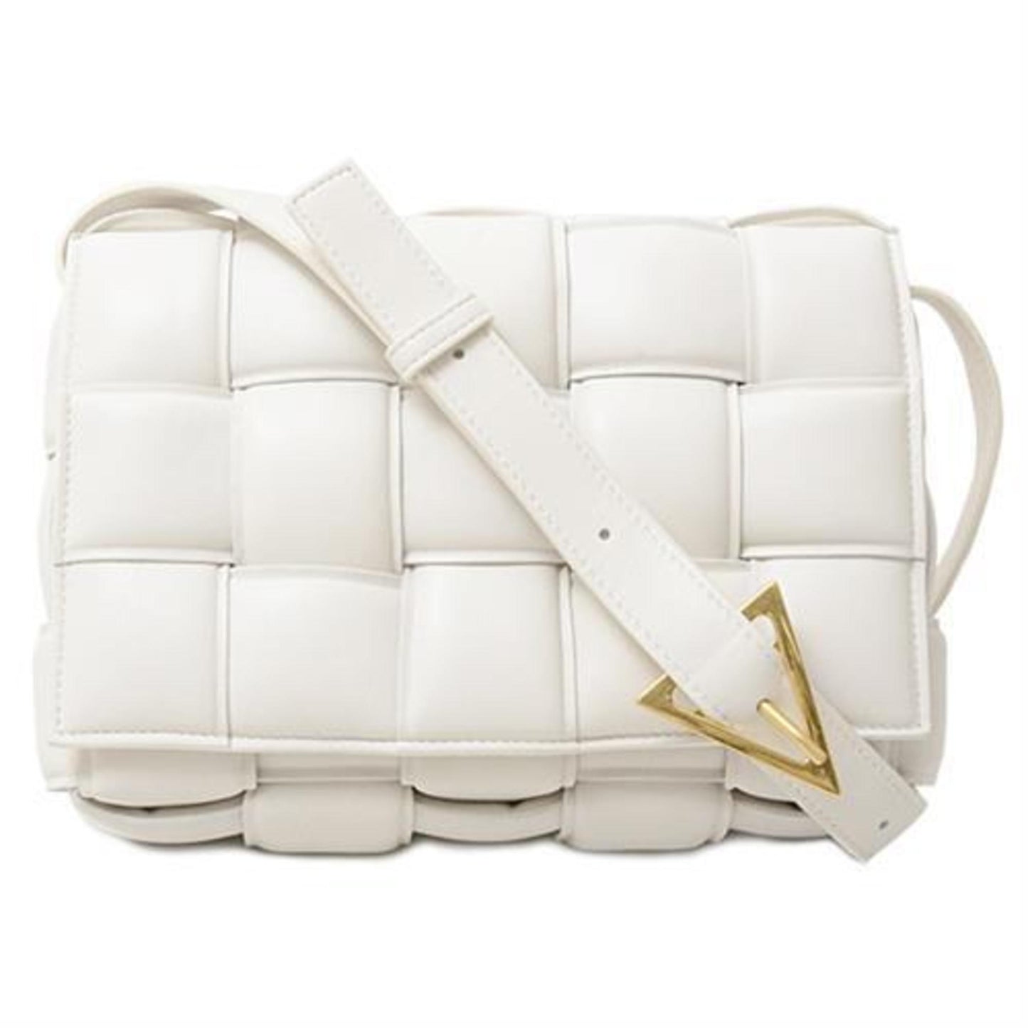 Bottega Veneta Cassette, White, Leather, shoulder