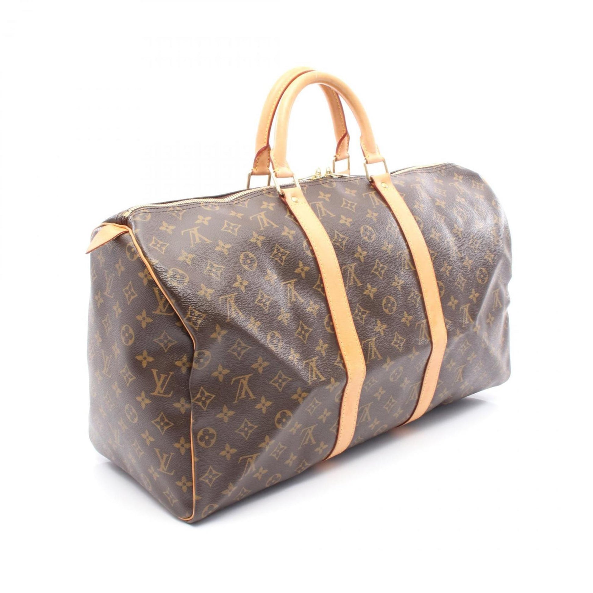 Louis Vuitton Keepall 50, Brown, Canvas, travel