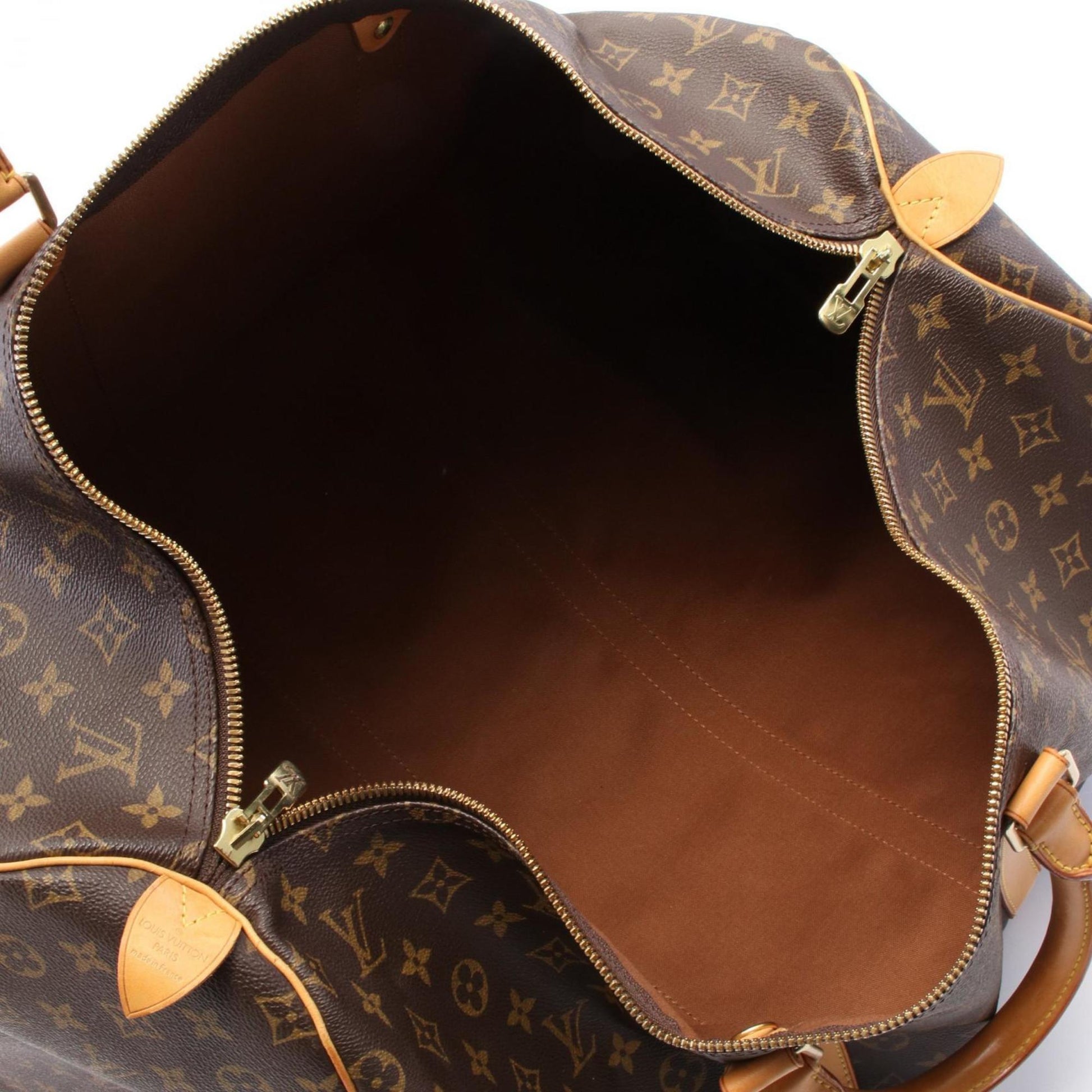 Louis Vuitton Keepall 55, Brown, Canvas, travel