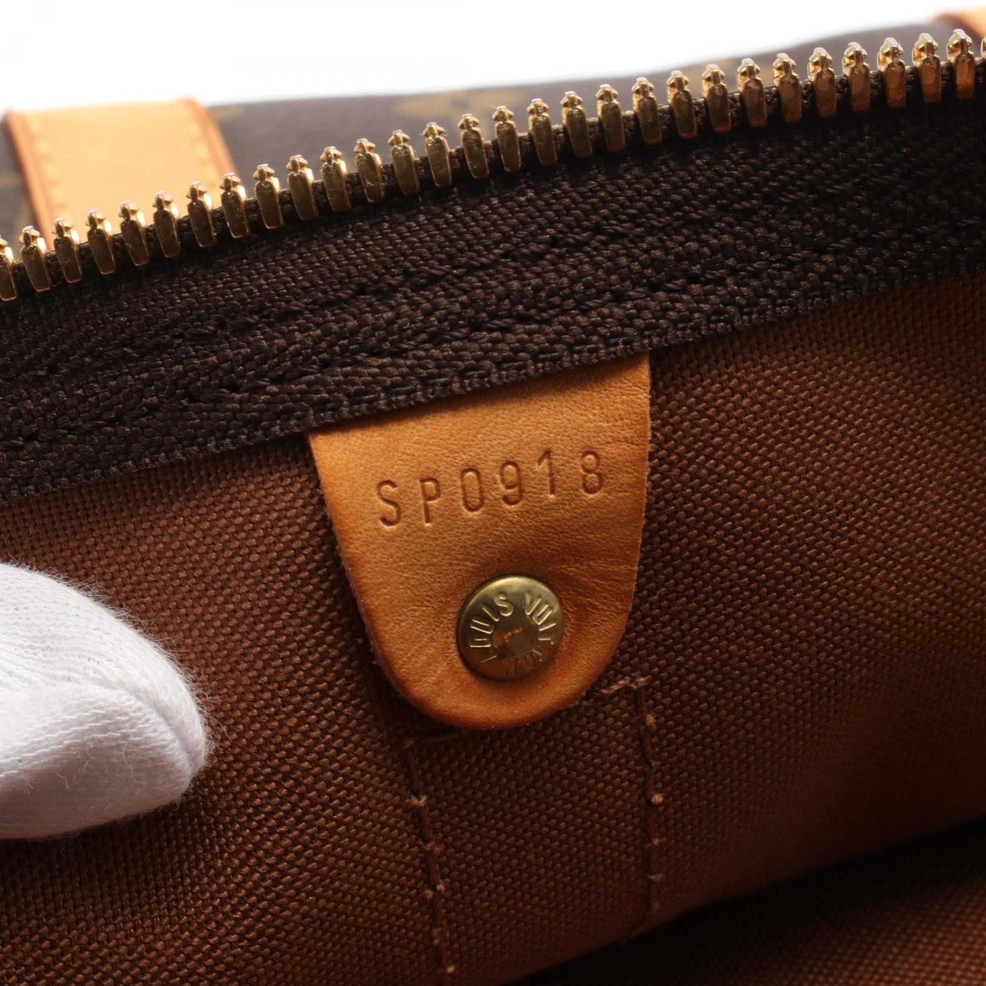 Louis Vuitton Keepall 55, Brown, Canvas, travel