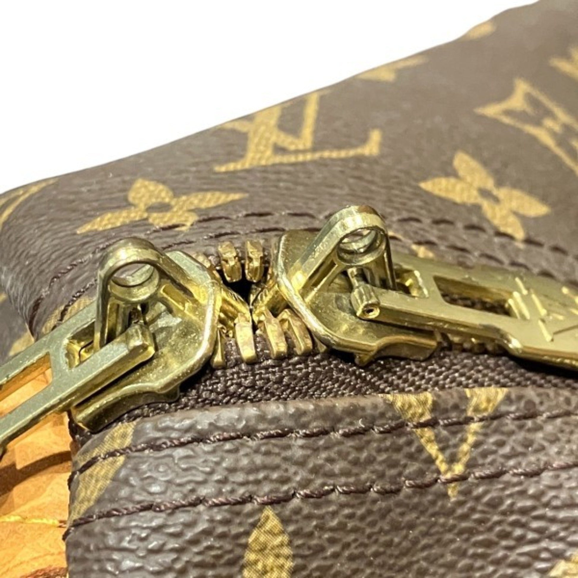 Louis Vuitton Keepall 55, Brown, Canvas, travel