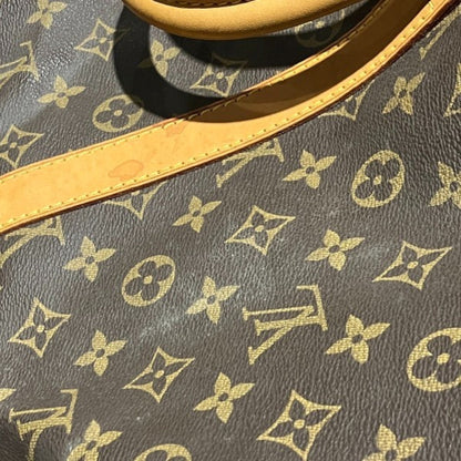 Louis Vuitton Keepall 55, Brown, Canvas, travel