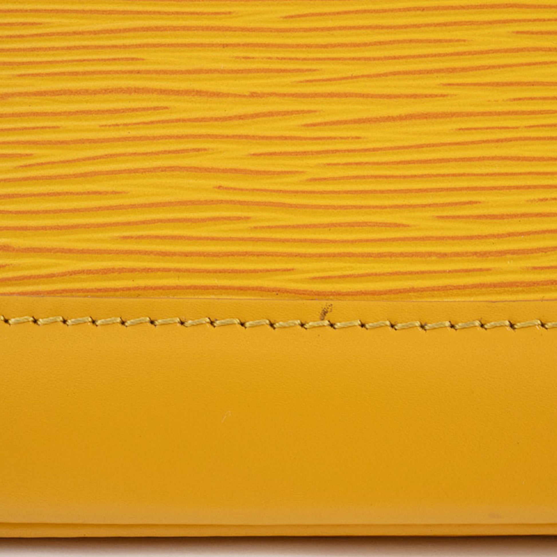 Louis Vuitton Alma, Yellow, Leather, handbag
