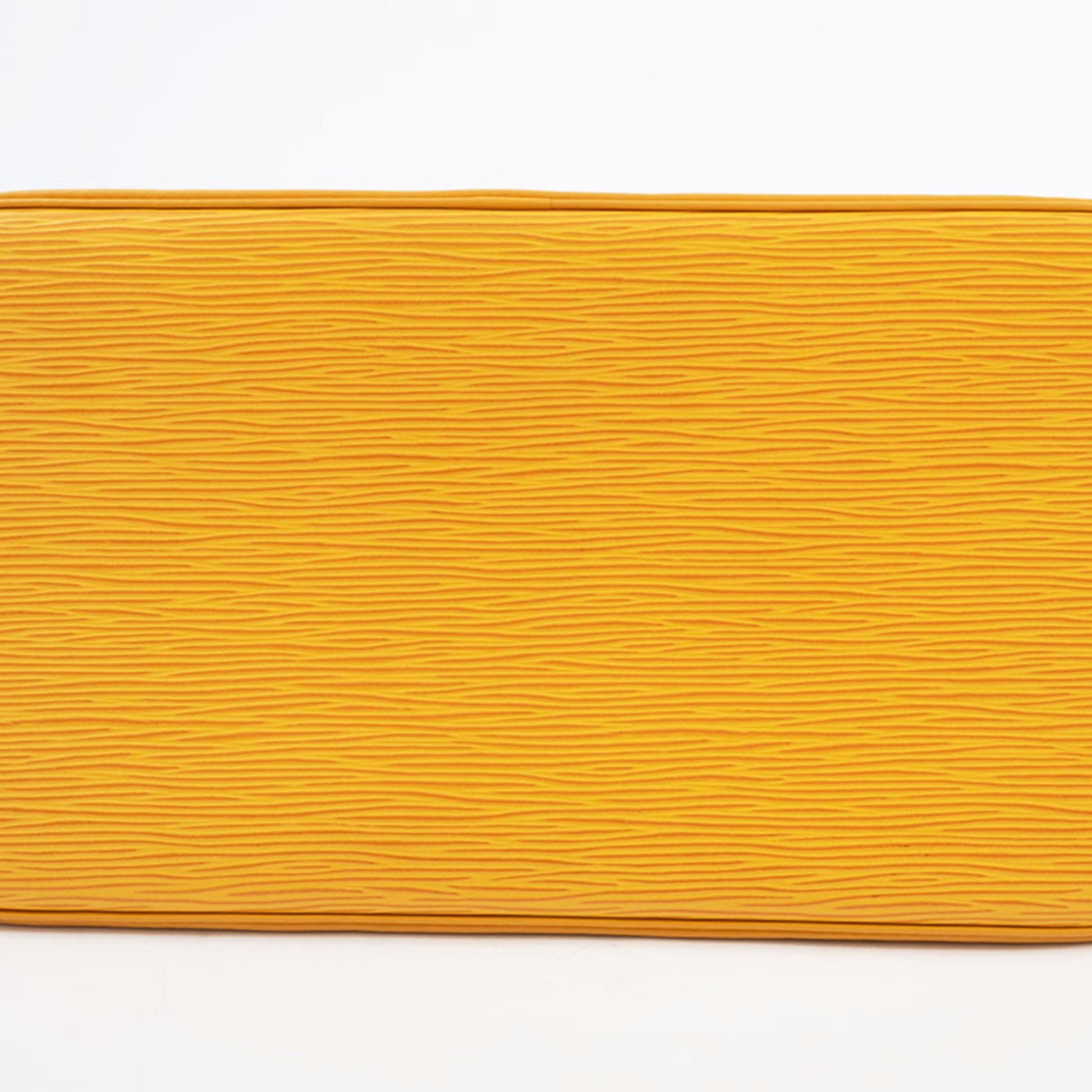 Louis Vuitton Alma, Yellow, Leather, handbag