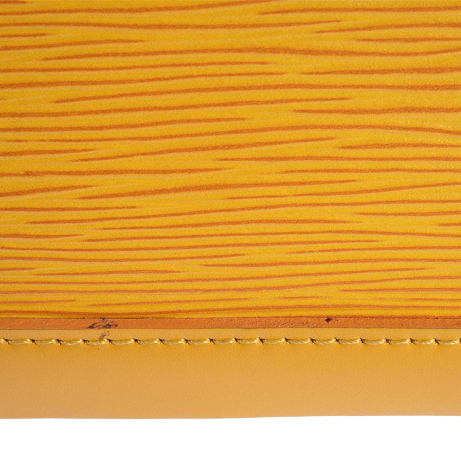 Louis Vuitton Alma, Yellow, Leather, handbag