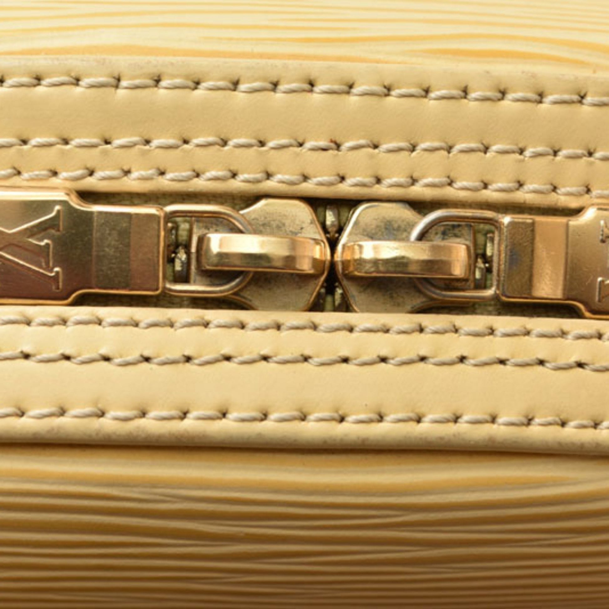 Louis Vuitton Jasmin, Yellow, Leather, handbag