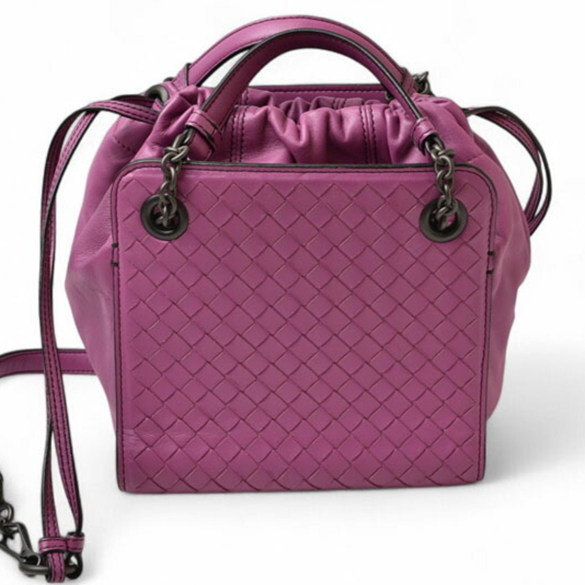 Bottega Veneta Intrecciato, Purple, Leather, shoulder
