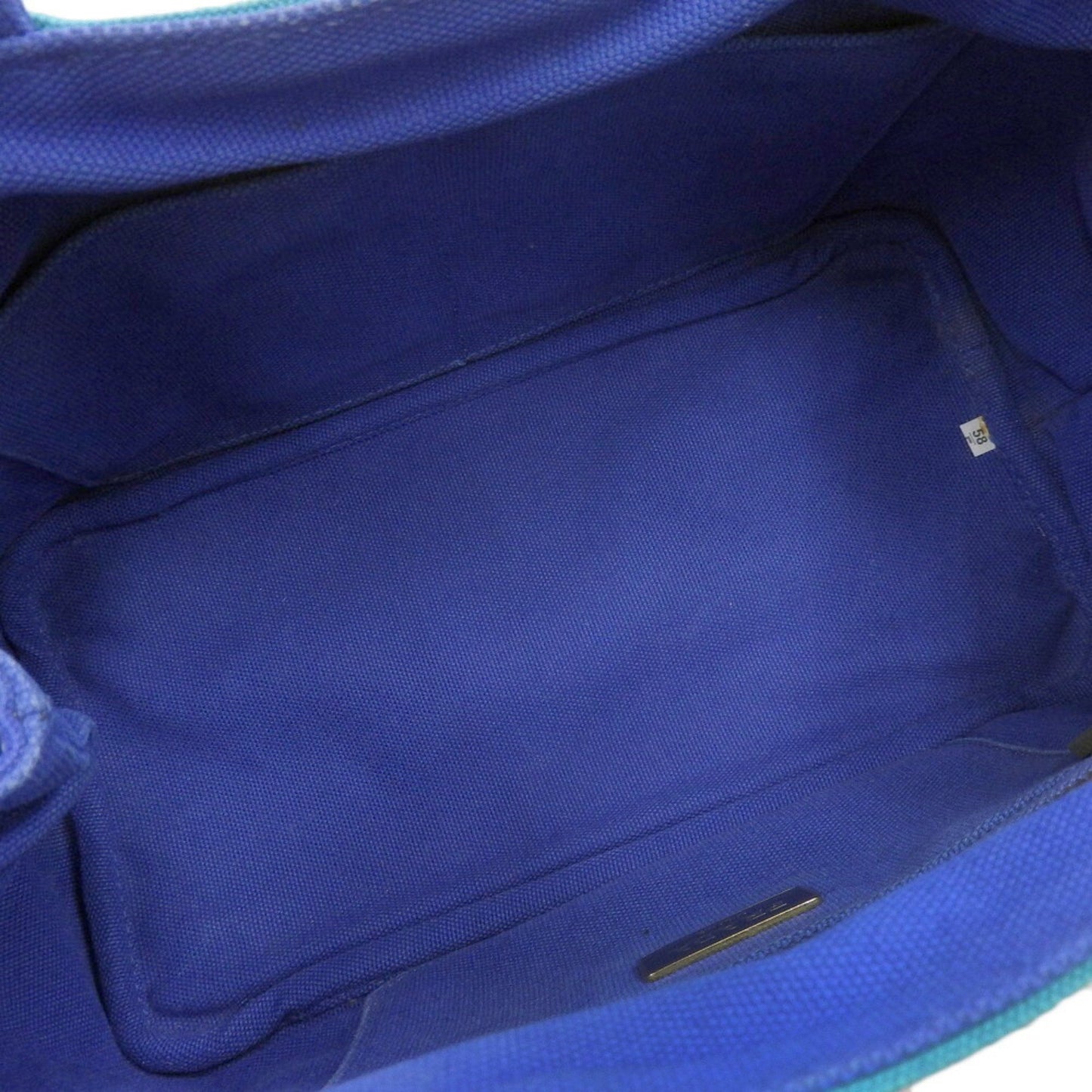 Prada Canapa, Blue, Canvas, handbag