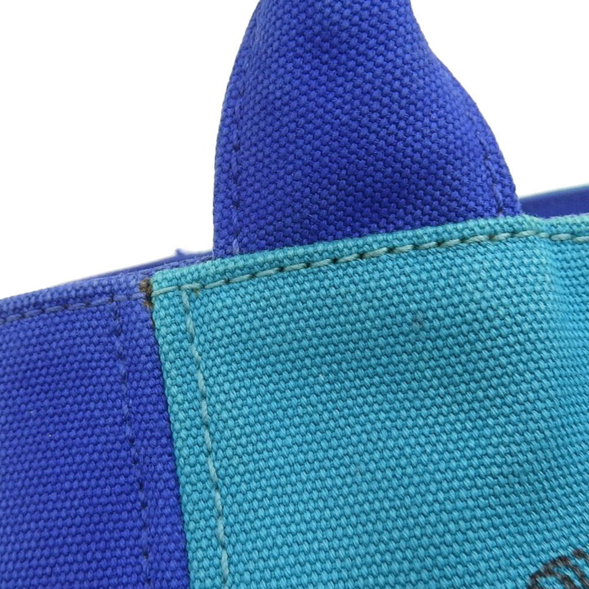 Prada Canapa, Blue, Canvas, handbag