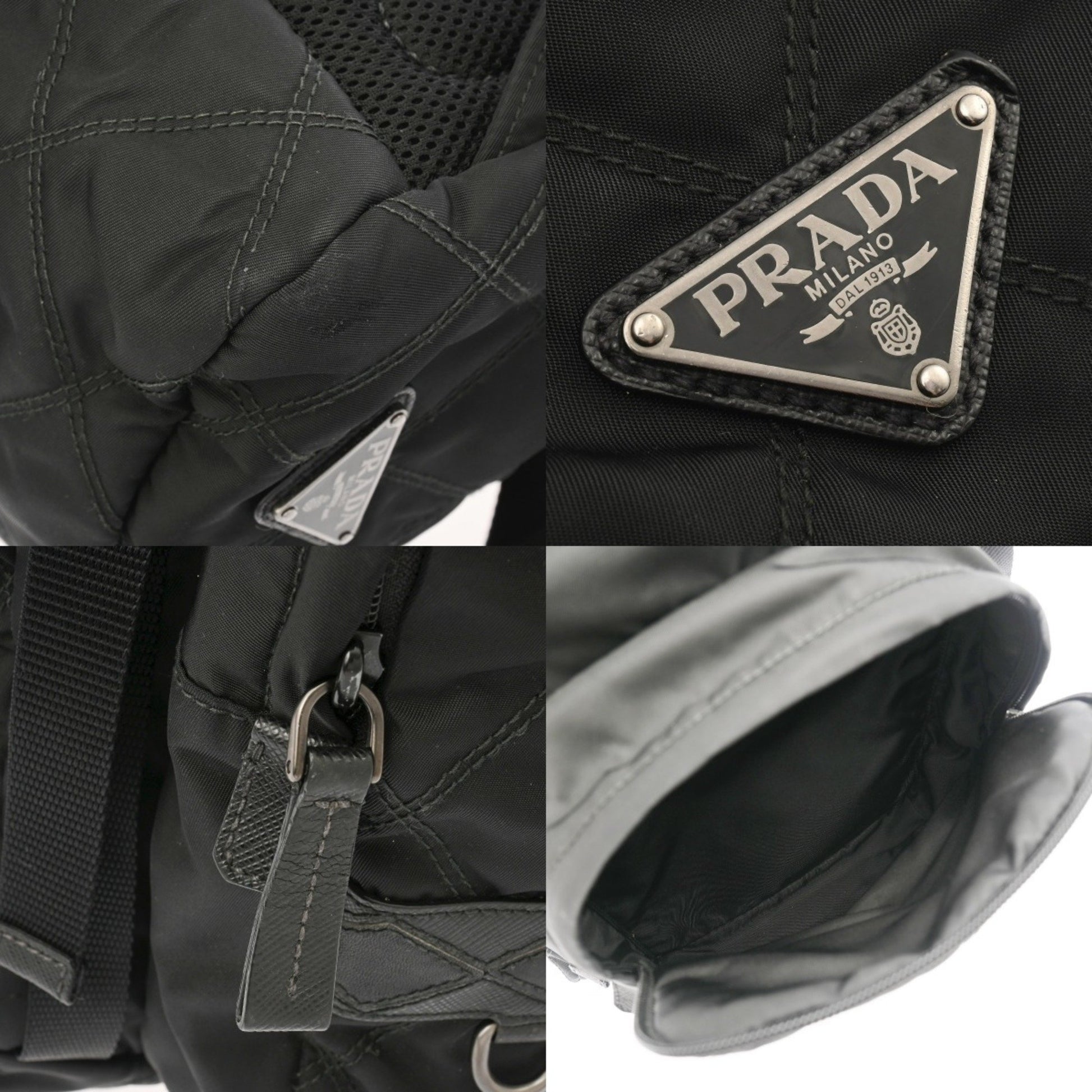 Prada Re-Nylon, Black, NYLON, backpack