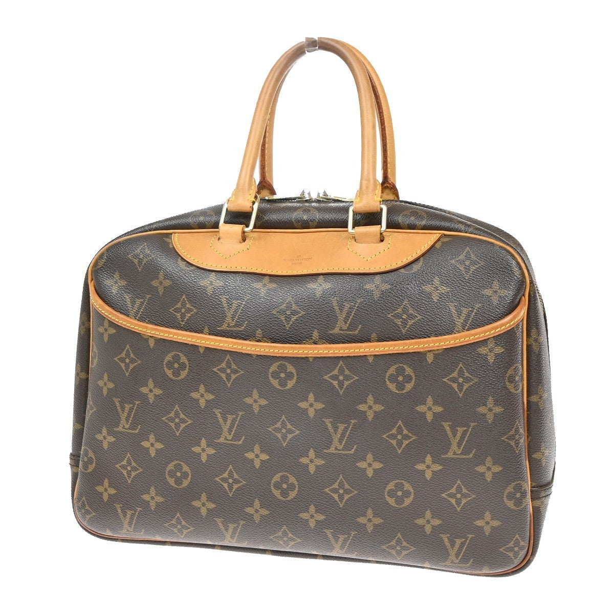Louis Vuitton Deauville Handbag Monogram Canvas, BROWN, CANVAS, Handbag