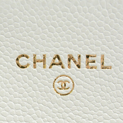 Chanel, Grey, Leather, wallet
