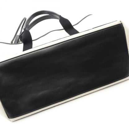 Balenciaga Navy Cabas, White, Canvas, tote