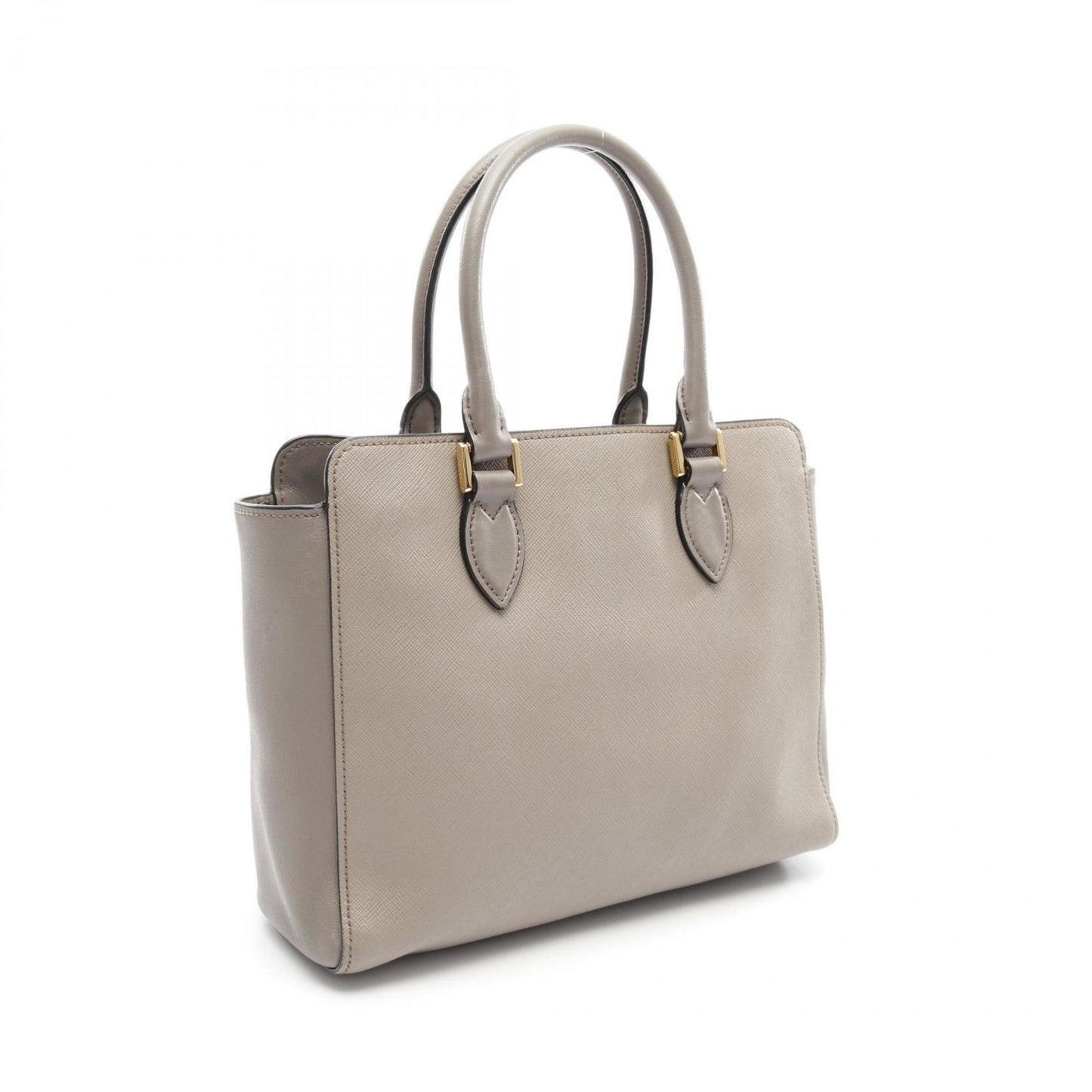 Prada Saffiano, Grey, Leather, handbag