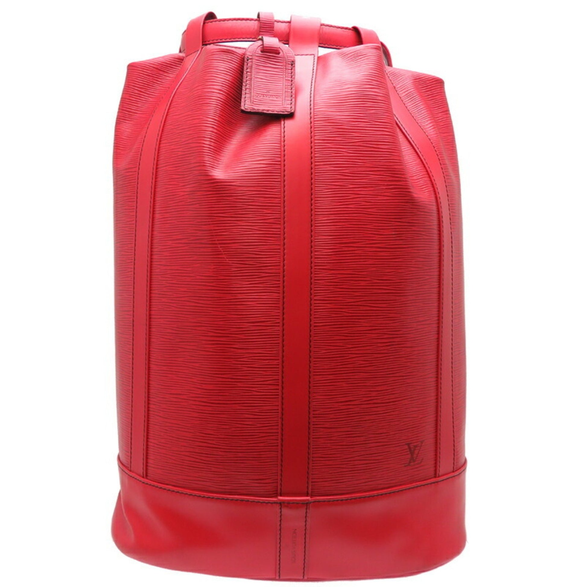 Louis Vuitton Randonnée, Red, Leather, shoulder