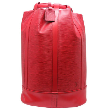 Louis Vuitton Randonnée, Red, Leather, shoulder
