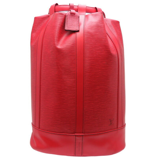 Louis Vuitton Randonnée, Red, Leather, shoulder