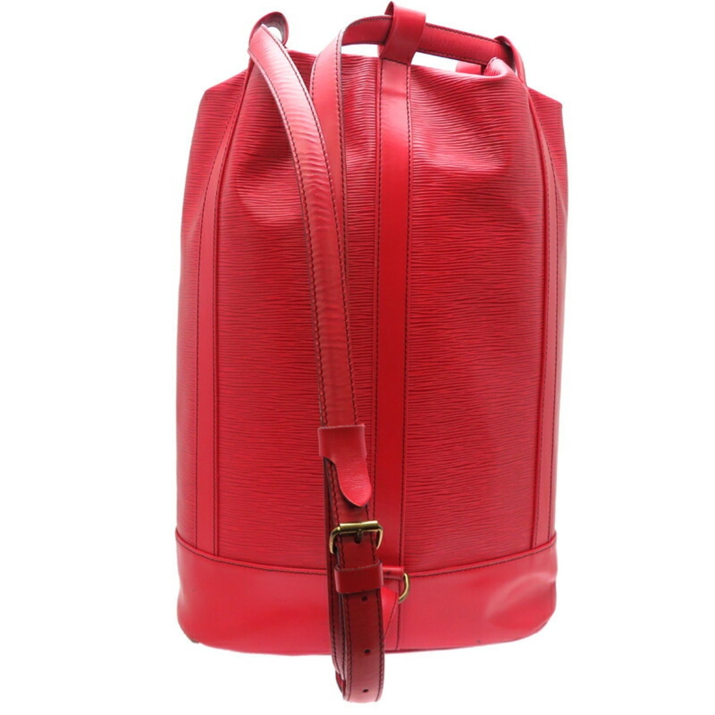 Louis Vuitton Randonnée, Red, Leather, shoulder