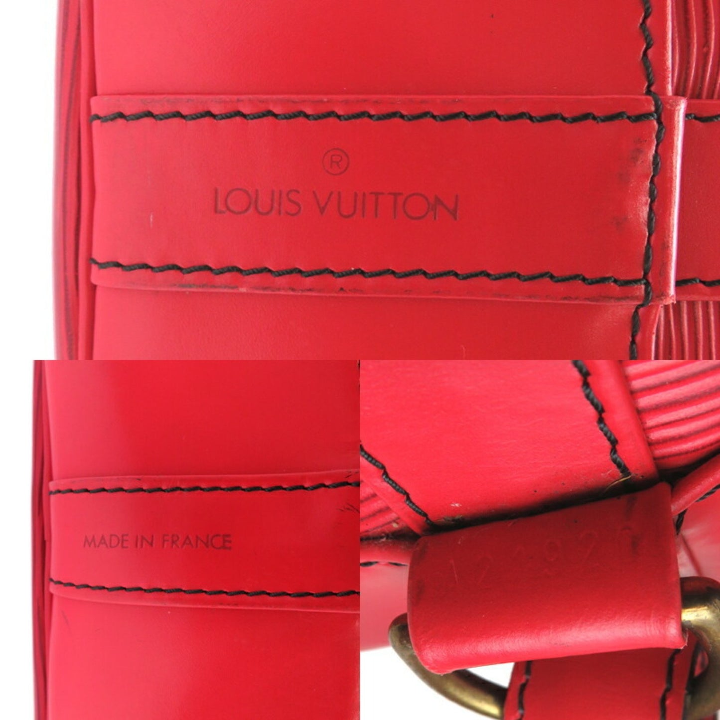 Louis Vuitton Randonnée, Red, Leather, shoulder