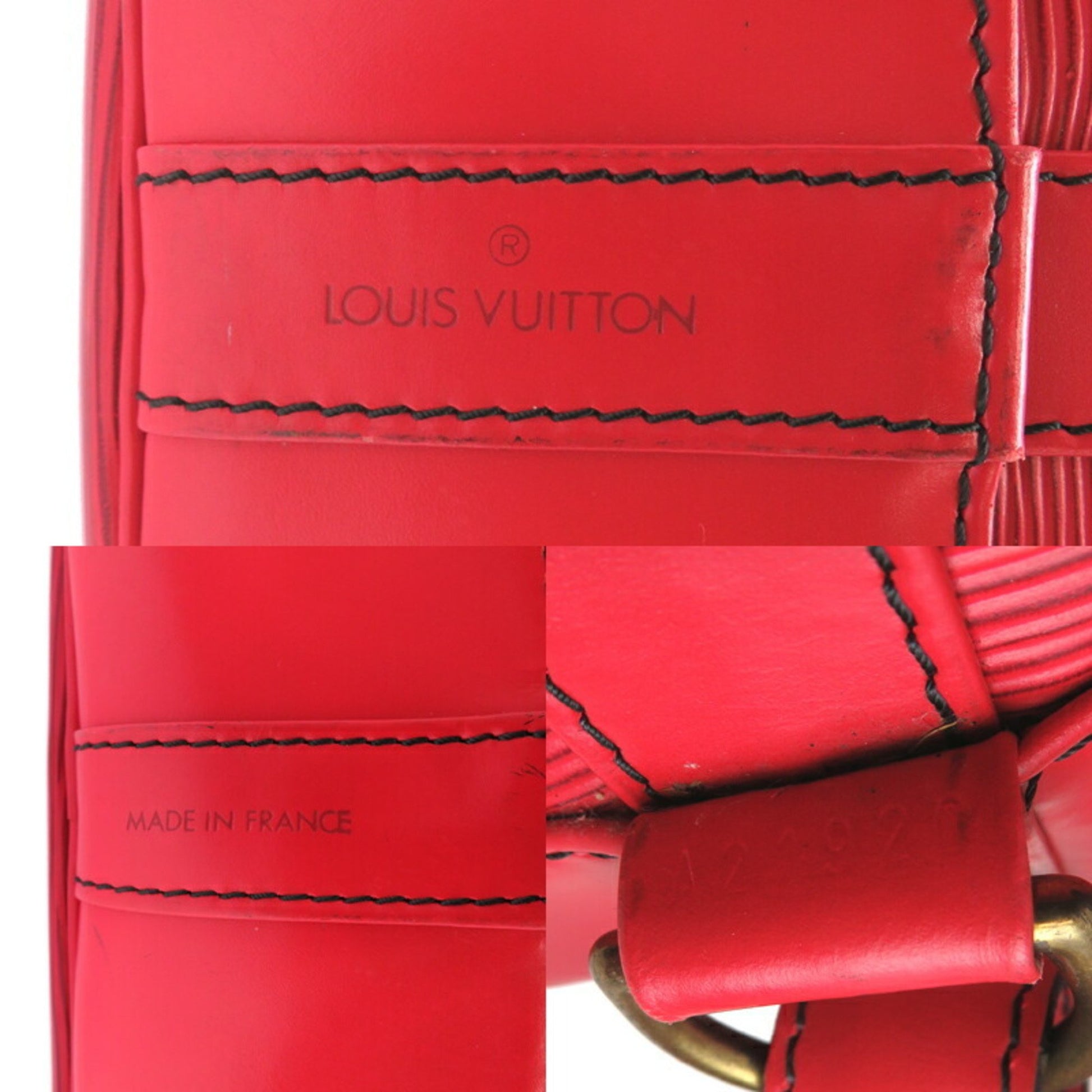 Louis Vuitton Randonnée, Red, Leather, shoulder