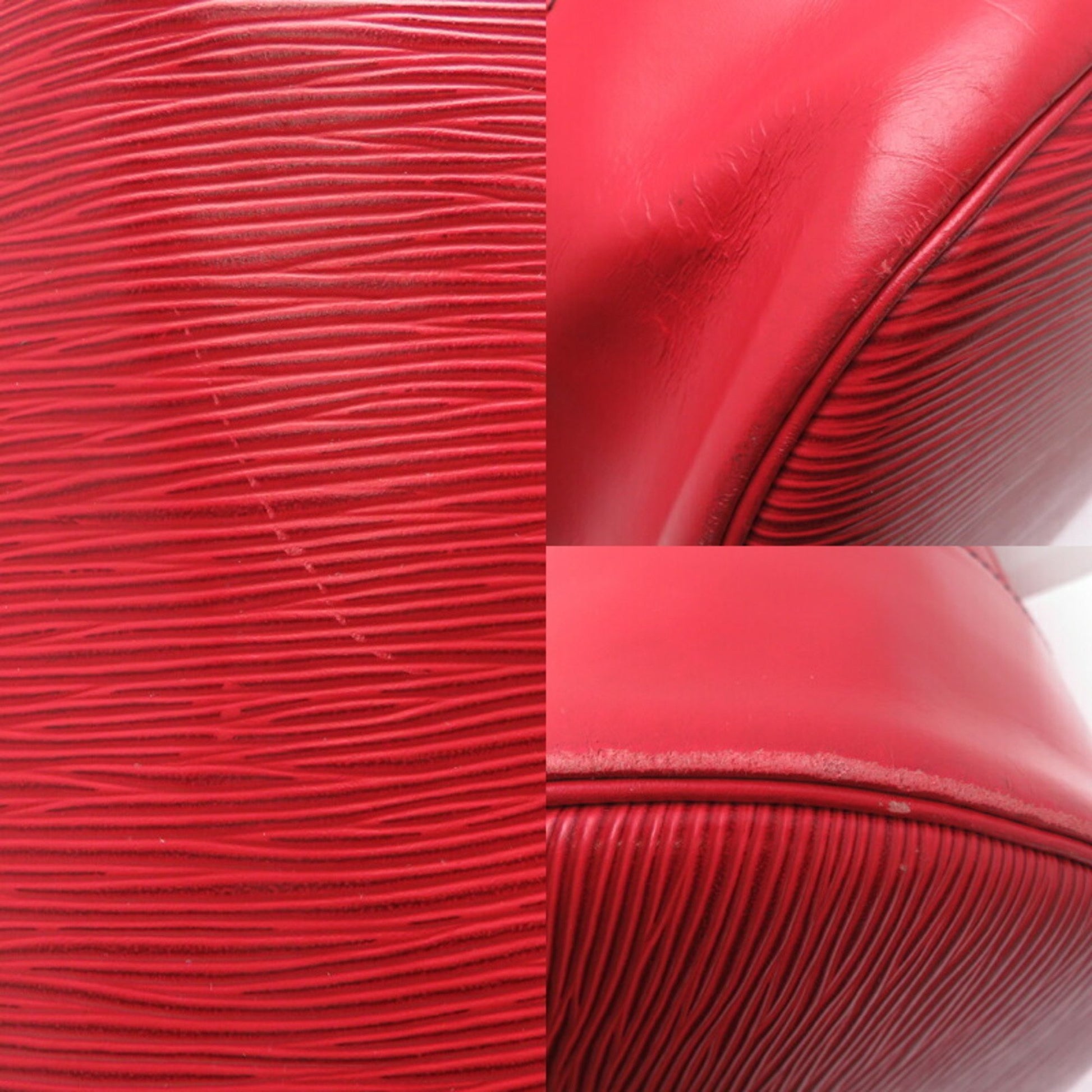 Louis Vuitton Randonnée, Red, Leather, shoulder