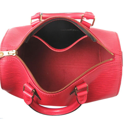 Louis Vuitton Speedy 25, Red, Leather, handbag