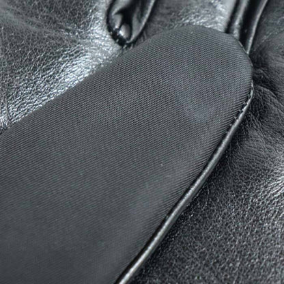 Prada Triangle Logo, Black, Leather, gloves