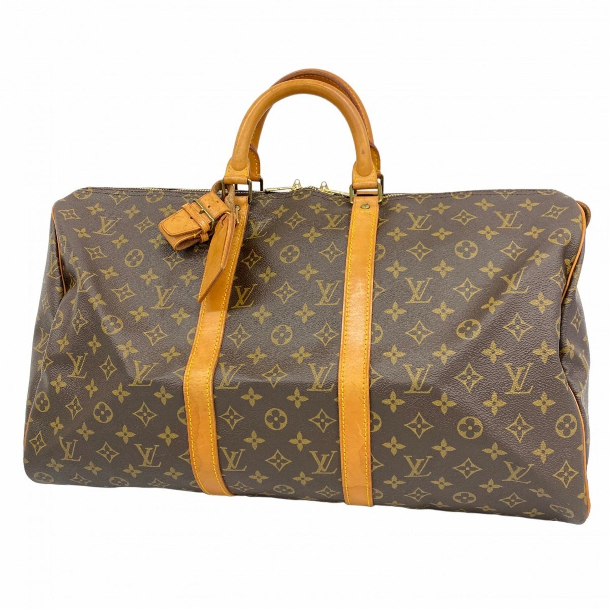 Louis Vuitton Keepall 50, Brown, Canvas, travel