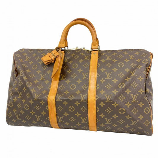 Louis Vuitton Keepall 50, Brown, Canvas, travel