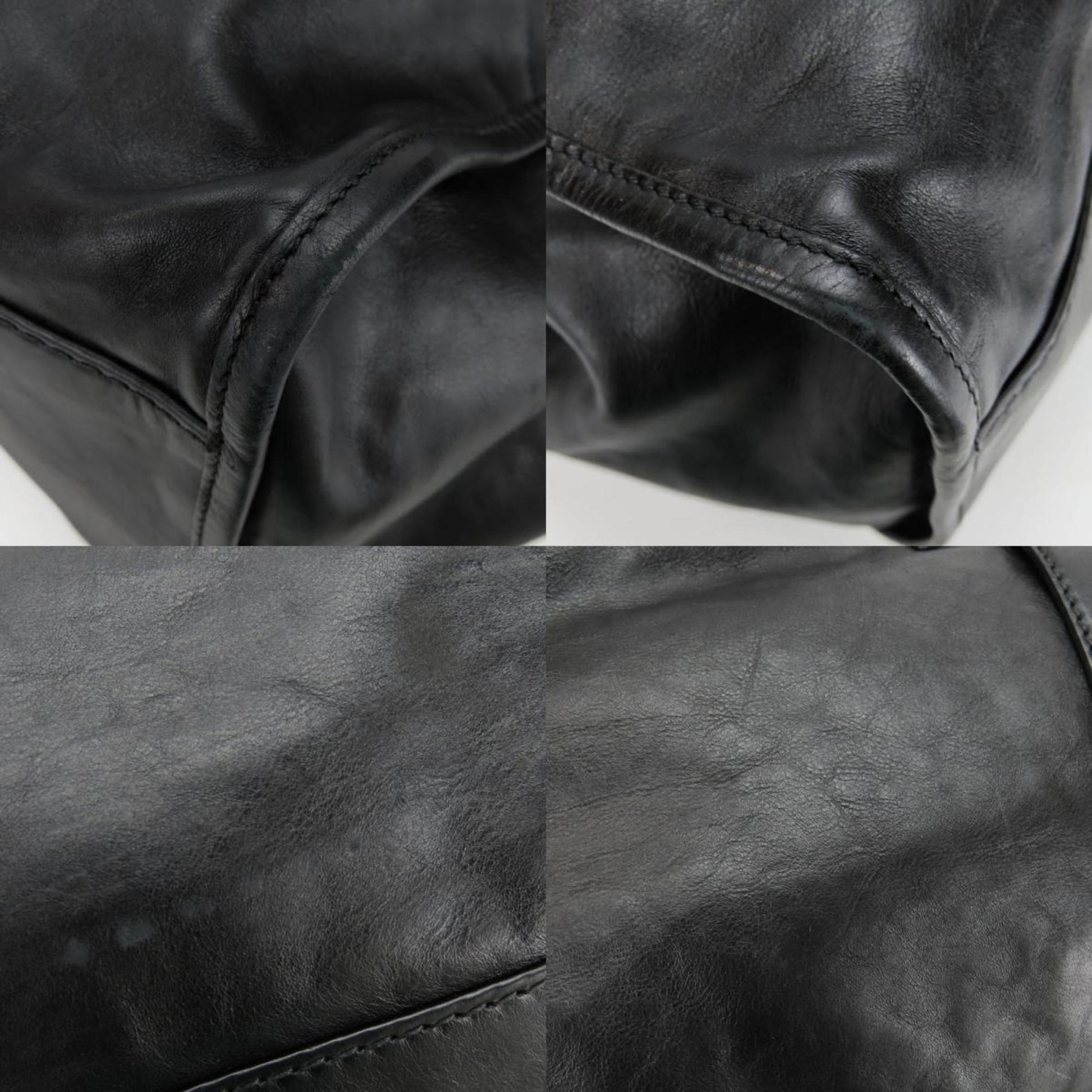 Gucci Soft Stirrup, Black, Leather, tote