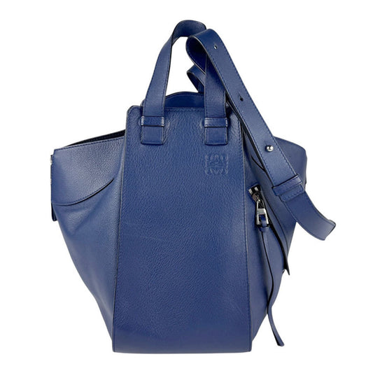 Loewe Hammock, Blue, Leather, handbag